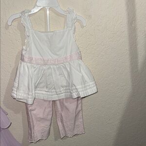Janie and jack size 2t White and Pink Baby Outfit
